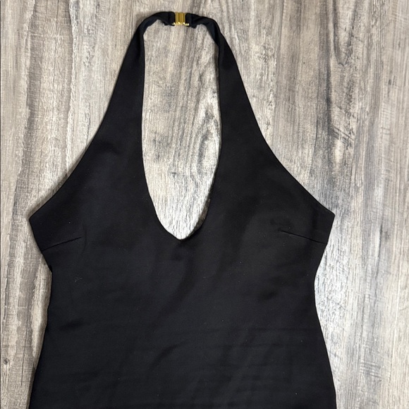 NWT Delfi Collective Isha Halter Gown Dress Black Size Large Formal Gala Wedding - Picture 4 of 9